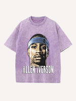 Allen Iverson Print Round Neck T-shirt