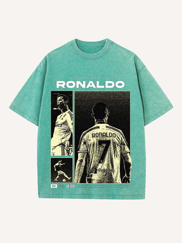 Cristiano Ronaldo Print Round Neck T-shirt