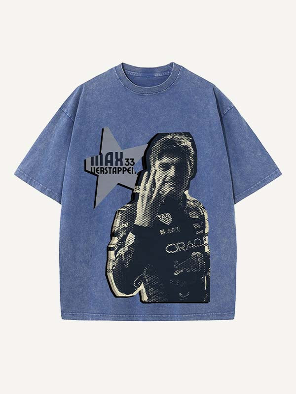 Max Verstappen Print Round Neck T-shirt