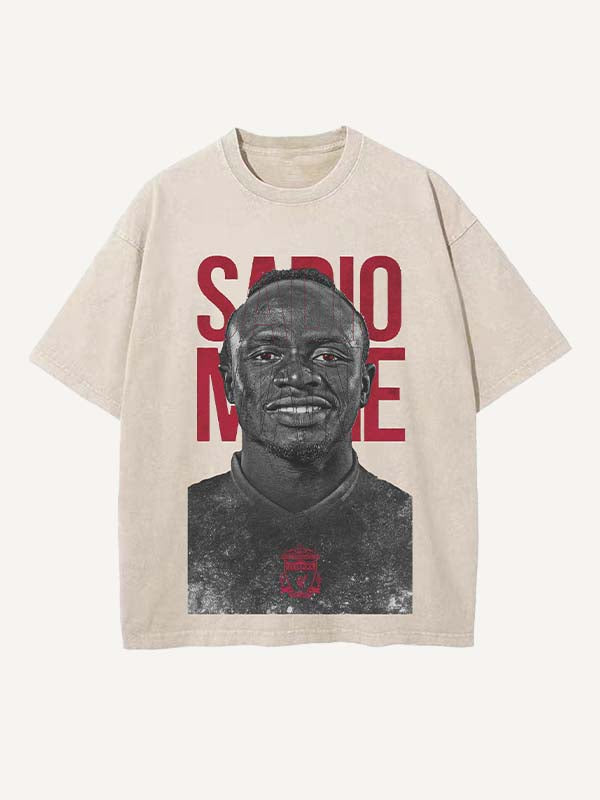 Sadio Mané Print Round Neck T-shirt