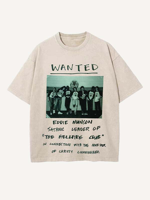 Stranger Things Print Round Neck T-shirt