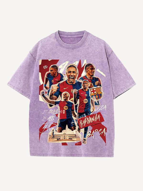 Raphinha Print Round Neck T-shirt