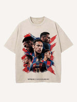 Neymar Print Round Neck T-shirt