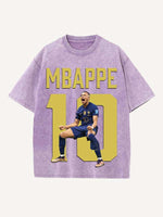 Kylian Mbappé Print Round Neck T-shirt