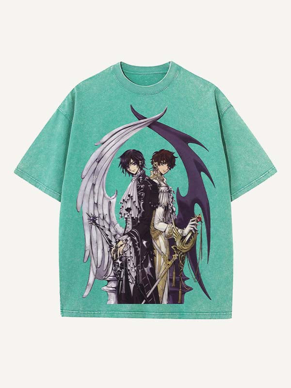 Code Geass Print Round Neck T-shirt
