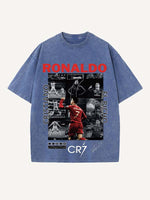 Cristiano Ronaldo Print Round Neck T-shirt
