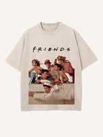 Friends Print Round Neck T-shirt