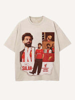 Mohamed Salah Print Round Neck T-shirt