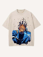 Fullmetal Alchemist Print Round Neck T-shirt
