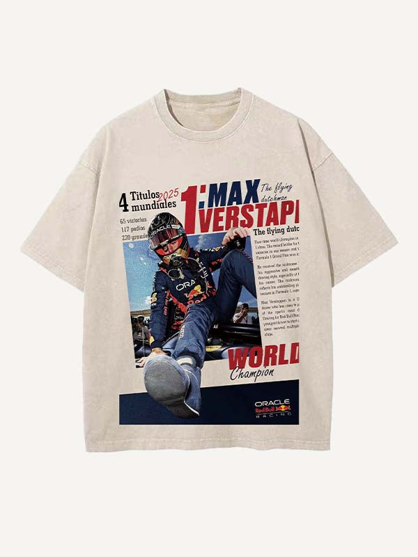 Max Verstappen Print Round Neck T-shirt