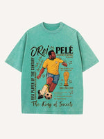 Pelé Print Round Neck T-shirt