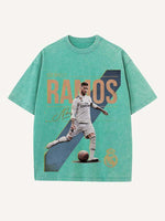 Sergio Ramos Print Round Neck T-shirt