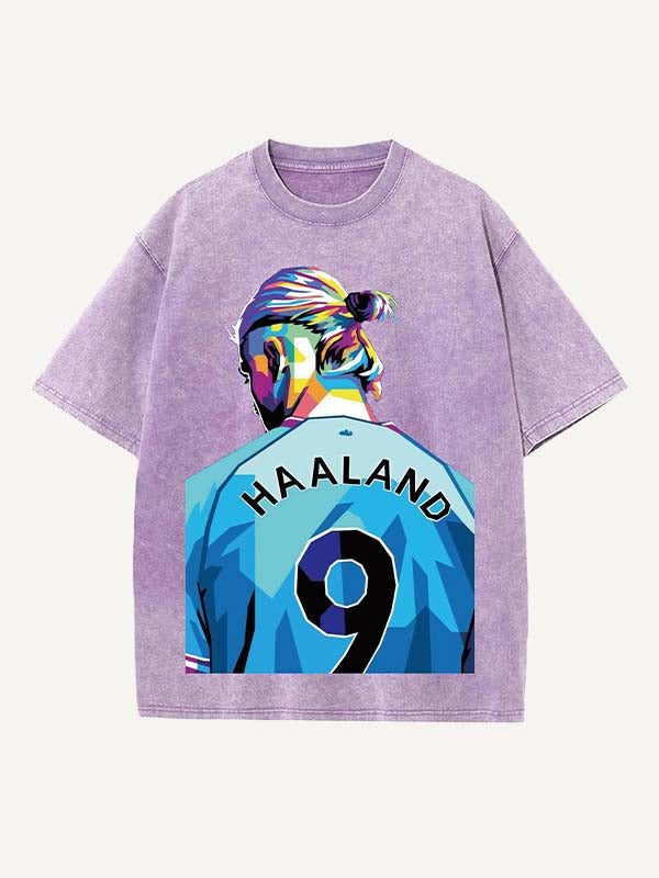 Erling Haaland Print Round Neck T-shirt