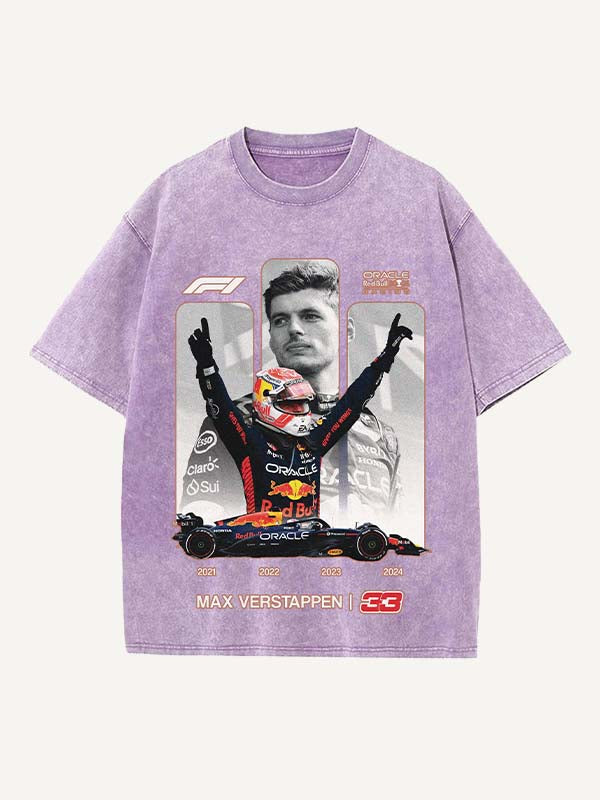 Max Verstappen Print Round Neck T-shirt