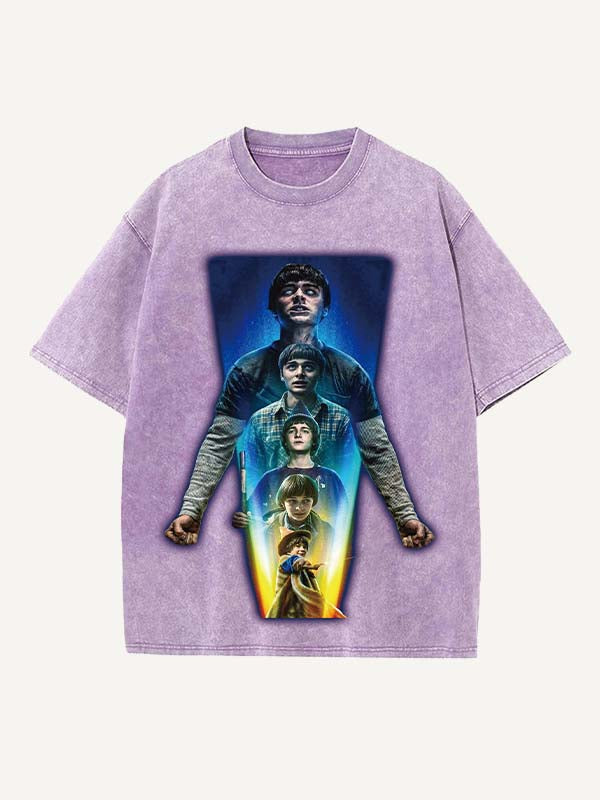 Stranger Things Print Round Neck T-shirt
