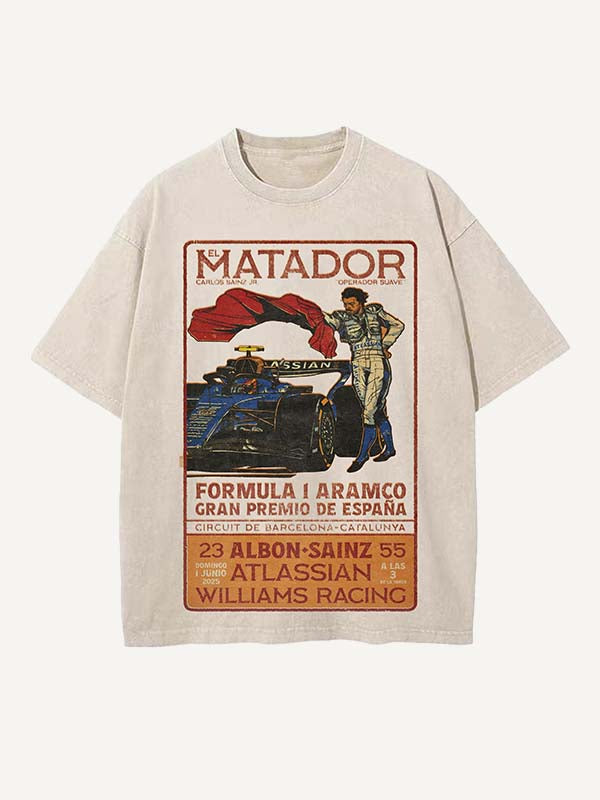 Carlos Sainz Print Round Neck T-shirt