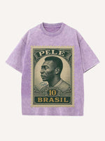 Pelé Print Round Neck T-shirt