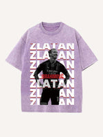 Zlatan Ibrahimović Print Round Neck T-shirt