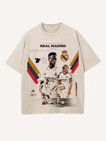 Real Madrid Print Round Neck T-shirt