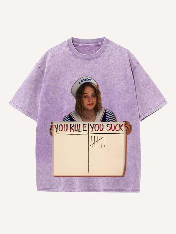 Stranger Things Print Round Neck T-shirt