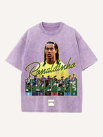 Ronaldinho Print Round Neck T-shirt