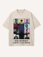 Sergio Perez Print Round Neck T-shirt