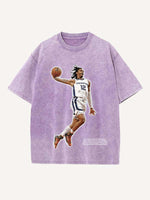 Ja Morant Print Round Neck T-shirt