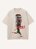 Cristiano Ronaldo Print Round Neck T-shirt