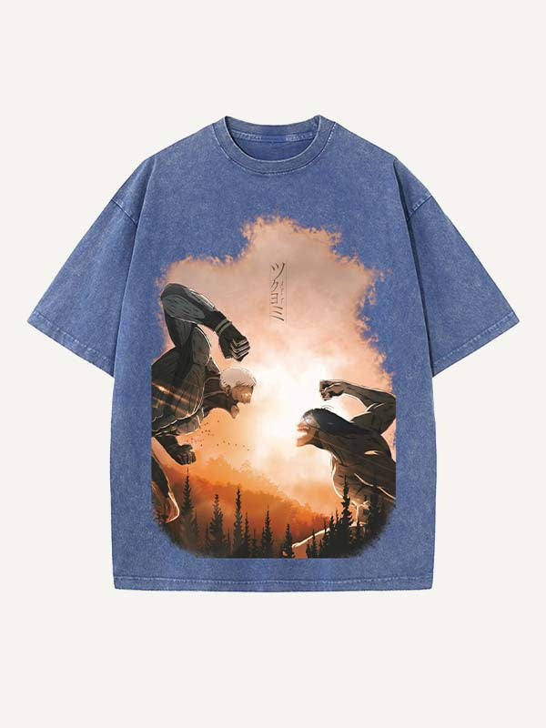 Attack on Titan Print Round Neck T-shirt