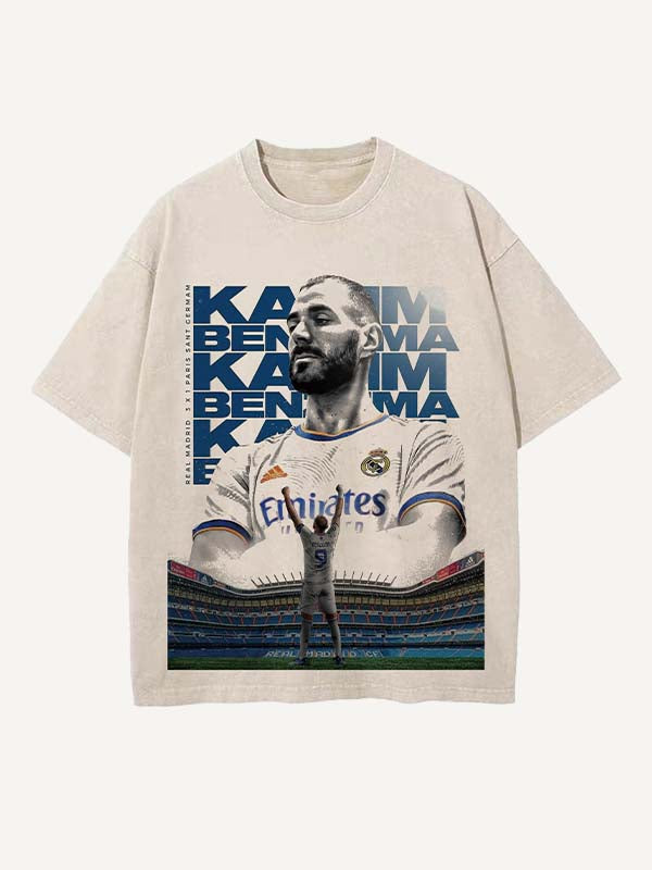 Karim Benzema Print Round Neck T-shirt