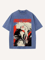 Inuyasha Print Round Neck T-shirt