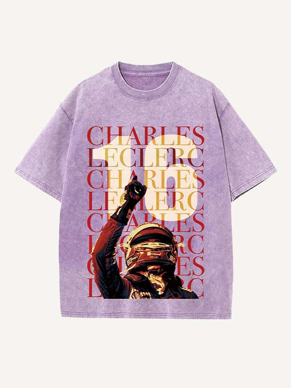 Charles Leclerc Print Round Neck T-shirt