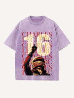 Charles Leclerc Print Round Neck T-shirt