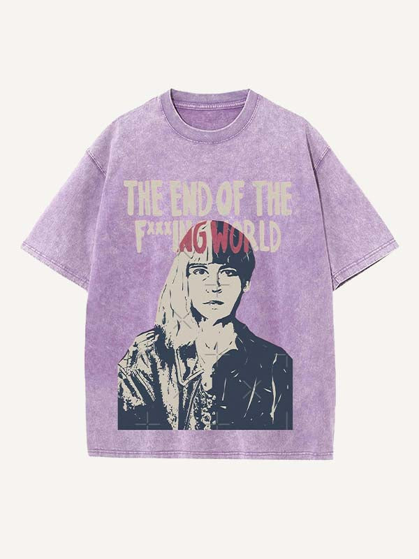 The End of the Fxxxing World Print Round Neck T-shirt