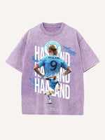 Erling Haaland Print Round Neck T-shirt
