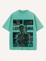 Lamine Yamal Print Round Neck T-shirt