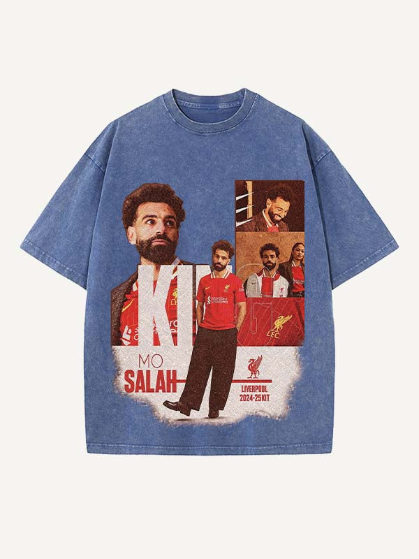Mohamed Salah Print Round Neck T-shirt