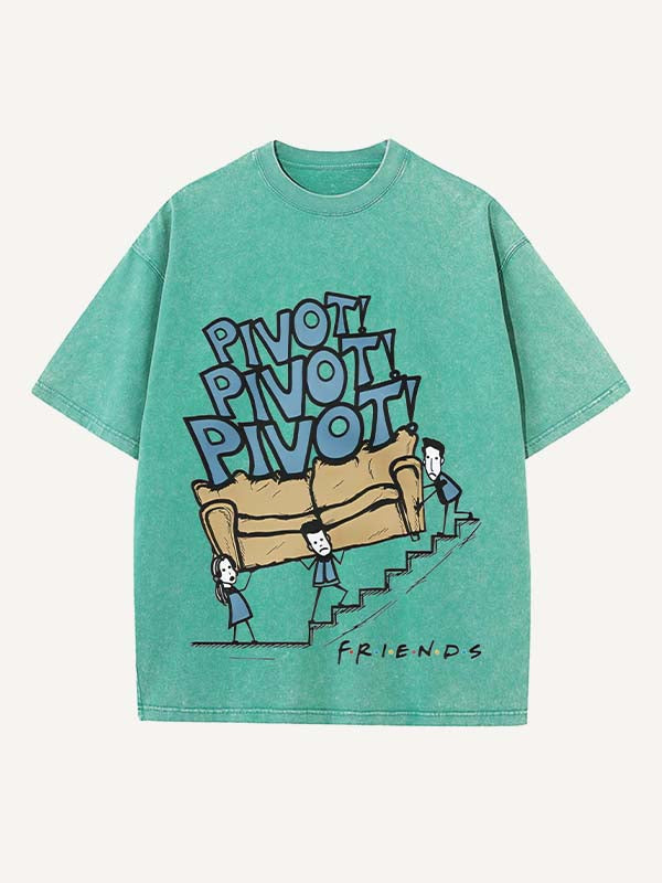 Friends Print Round Neck T-shirt