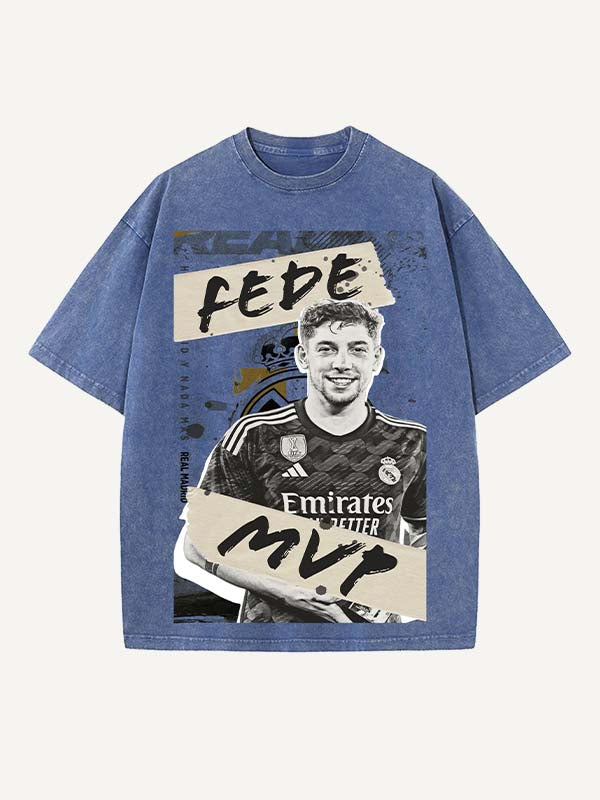 Federico Valverde Print Round Neck T-shirt