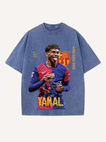 Lamine Yamal Print Round Neck T-shirt