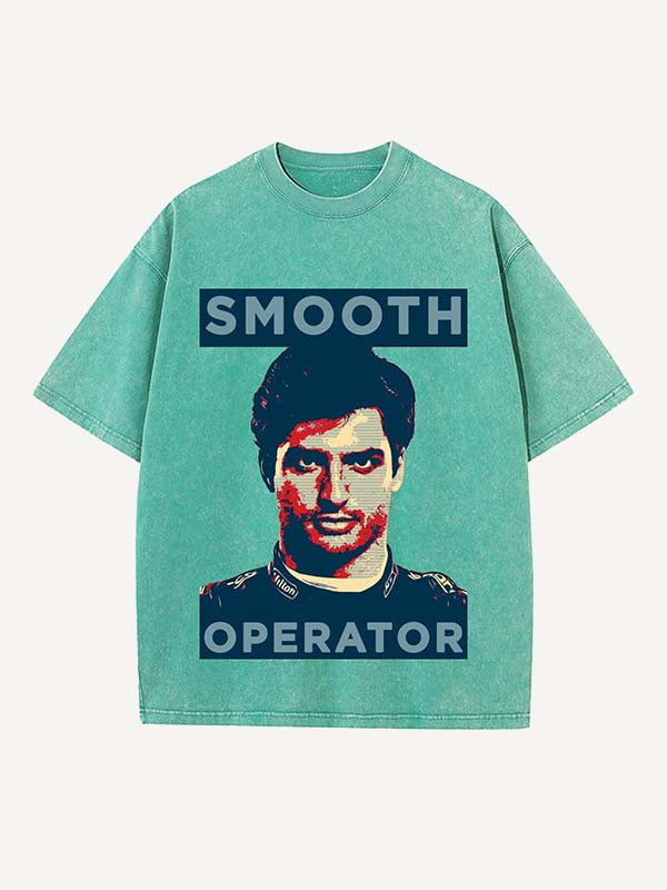 Carlos Sainz Print Round Neck T-shirt