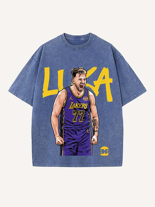 Luka Dončić Print Round Neck T-shirt