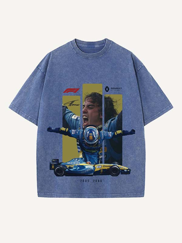 Fernando Alonso Print Round Neck T-shirt