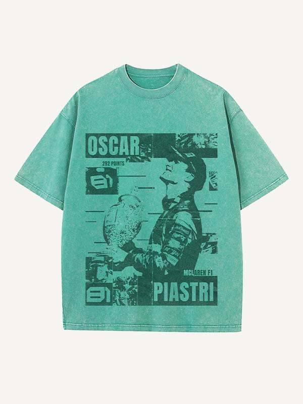 Oscar Piastri Print Round Neck T-shirt