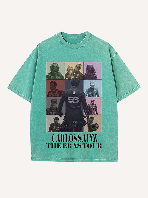 Carlos Sainz Print Round Neck T-shirt