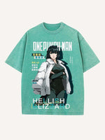One-Punch Man Print Round Neck T-shirt
