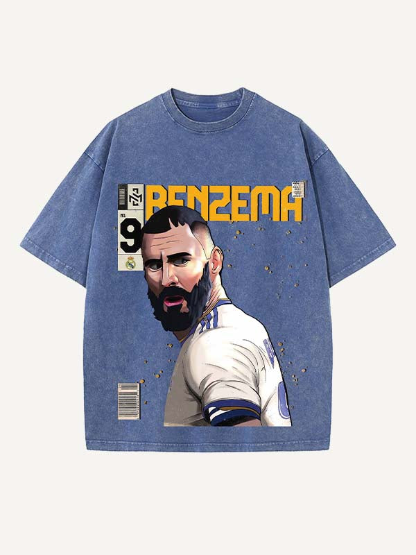 Karim Benzema Print Round Neck T-shirt