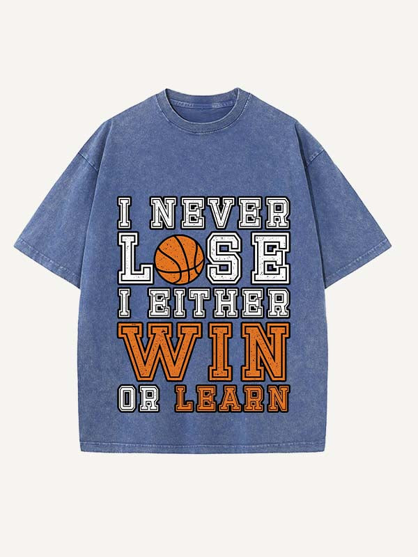 Basketball Aesthetic Print Round Neck T-shirt