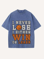 Basketball Aesthetic Print Round Neck T-shirt