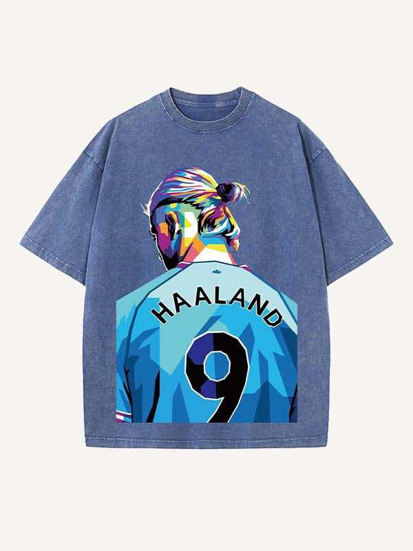 Erling Haaland Print Round Neck T-shirt